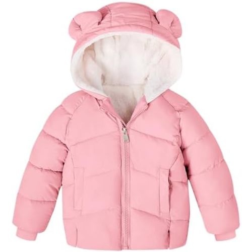 Baby Girls Boys Winter Coat Warm Fleece Jacket for Toddler Kids 6M-5T