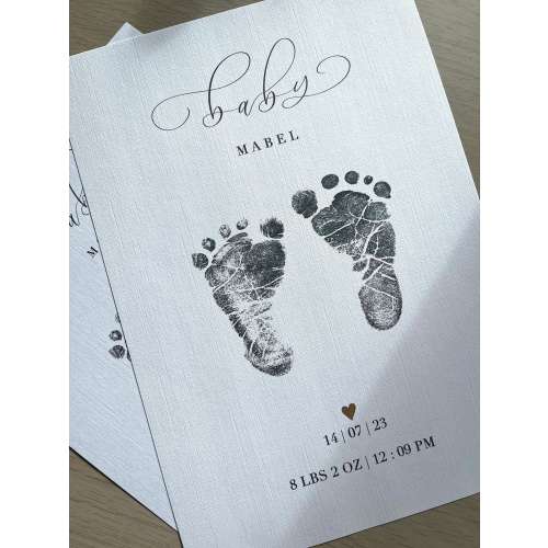 Baby feet New born Print | Baby foot print personalised name date weight time | Baby footprint gift | Baby footprint decor | New baby gift