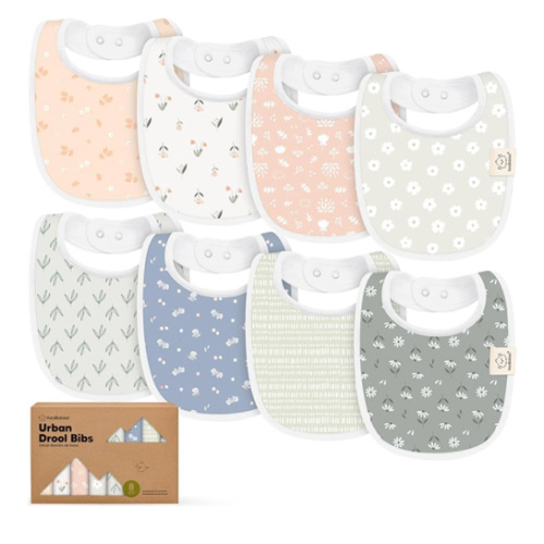 Amazon.com: 8-Pack Organic Baby Bibs for Boys, Girls - Soft Cotton Drooling and Teething Bibs for Baby Girl & Boy, Extra Absorbent, Easy To Clean & Put On for Toddler, Newborn, Infant 0-24 Months (Fleur) : Baby