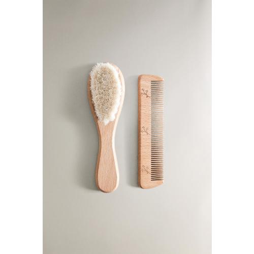 BABY FLOWER BRUSH AND COMB SET