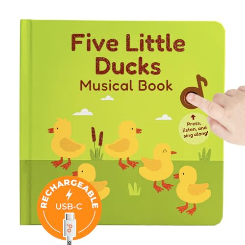 Cali's Books Five Little Ducks Nursery Rhymes Book for Toddlers | Sound Books for Toddlers 1-3 | Musical Book with Sound Button and 6 Songs