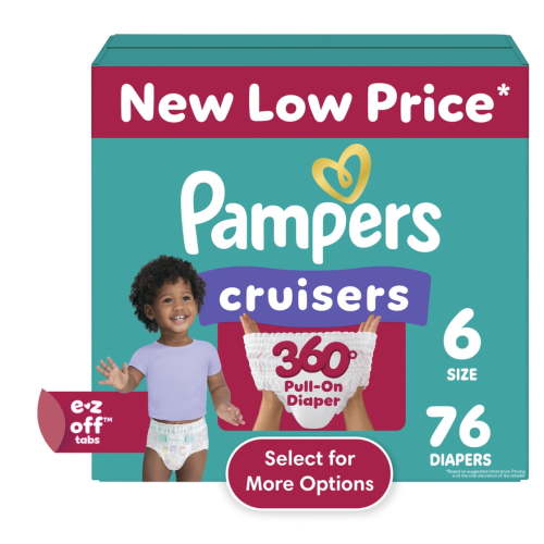Pampers Cruisers 360 Baby Diapers Size 6, 76 Count (Select for More Options)