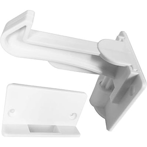 10 Pack Upgraded Invisible Baby Proofing Cabinet Latch Locks – No Drilling or Tools Required, Strong Adhesive, Works with Countertop Overhangs, Secure Child Safety Locks for Cabinets & Drawers