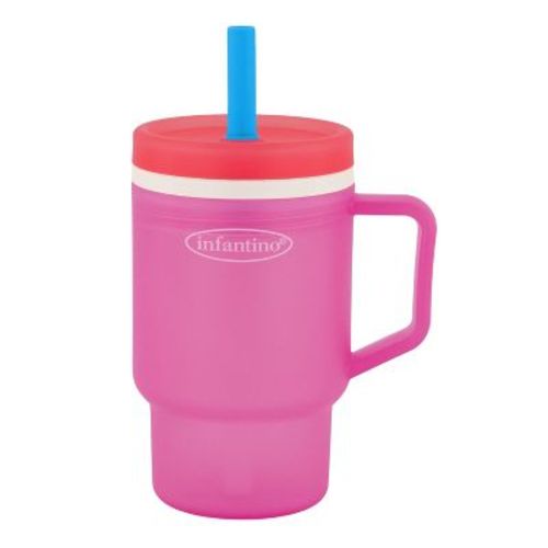 Infantino My 1st Tumbler Hard Plastic - 10 fl oz - Raspberry Cream