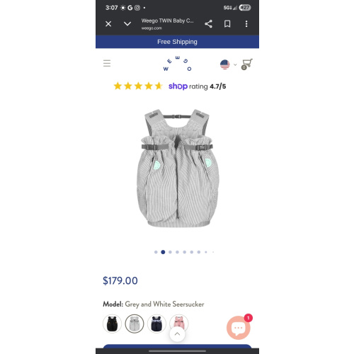 The Weego TWIN Baby Carrier