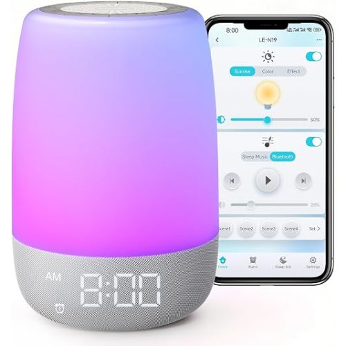 Glocusent White Noise Sound Machine for Sleep, 45 Sleep Sounds