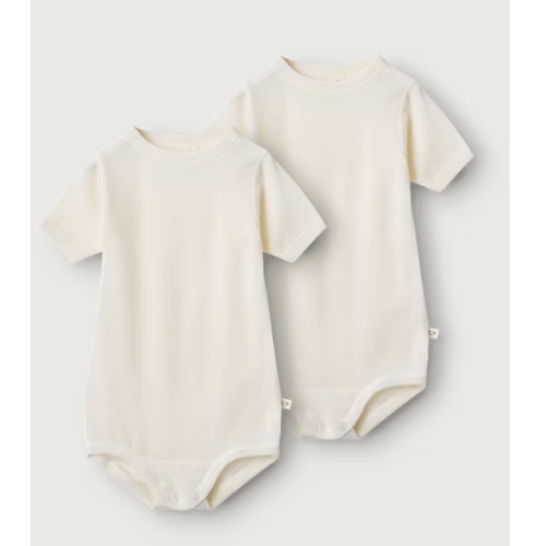 Baby merino wool/silk short sleeve bodysuit (2-pack) - $66.99