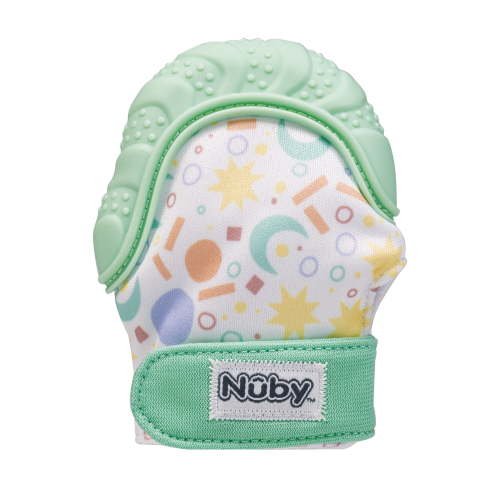 Nuby Baby Teething Mitten Neutral Shapes
