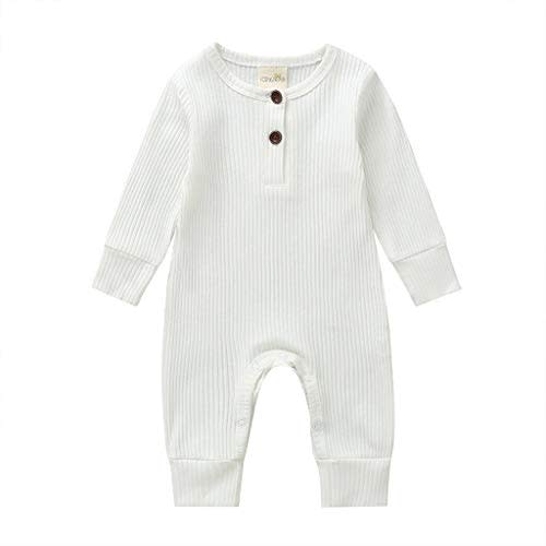niceclould Newborn Baby Boy Girl Knitted Romper Jumpsuit Solid Long Sleeve Legging Bodysuit Playsuit Clothes Winter 0-18M