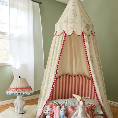 Kids Dome Bed Canopy Tent | Detachable Nursery Crib Decor, Playroom Nook