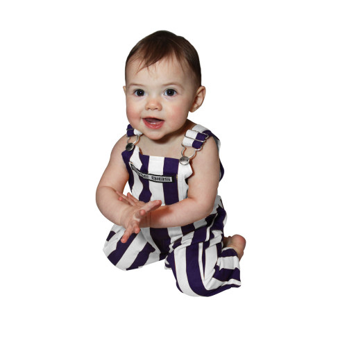 Purple & White Infant Game Bibs