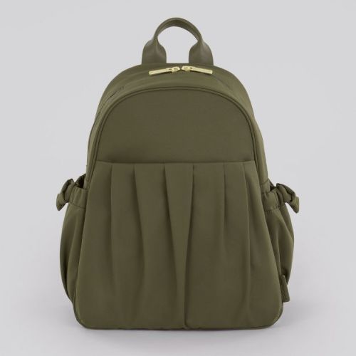 Motherhood Gathered Pocket Backpack Diaper Bag, Olive
