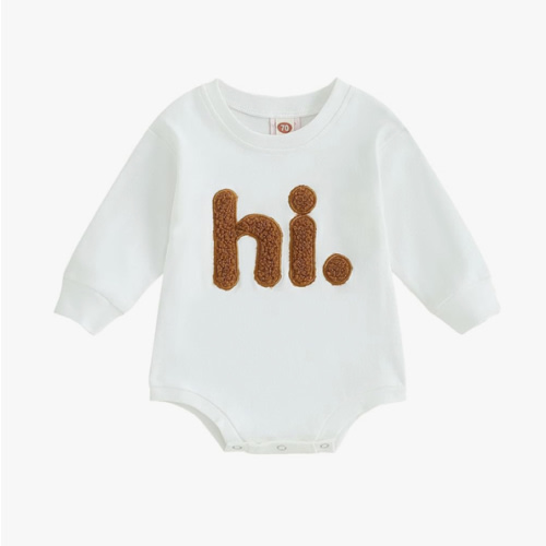 VISGOGO Newborn Infant Baby Boy Girls Oversized Romper Little Dude Sweater Onesie Coming Home Outfit Neutral Clothes