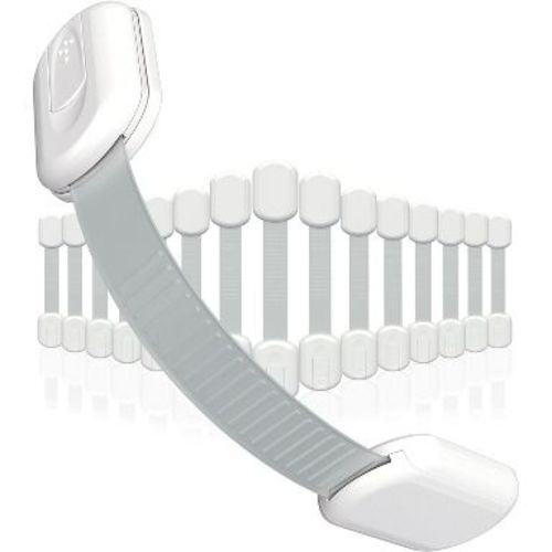Skyla Homes Adhesive Baby Safety Locks Multi-Purpose Adjustable Straps for Childproofing, White, 16 Pack