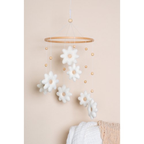Floral daisy nursery mobile