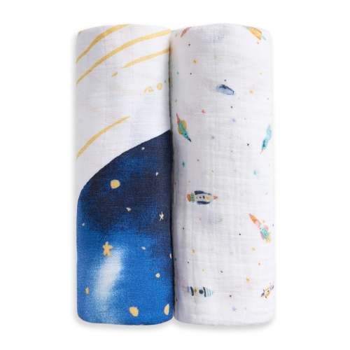 aden + anais Organic Cotton Muslin Swaddles 2 Pack in Heritage Floral