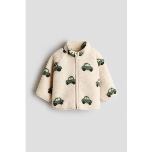 PRINTED TEDDY FLEECE JACKET