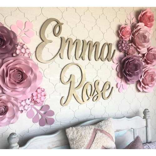 60" First + Middle Name, girl nursery name sign, custom name sign, nursery wall art, wooden name, nursery decor, baby name sign, name sign