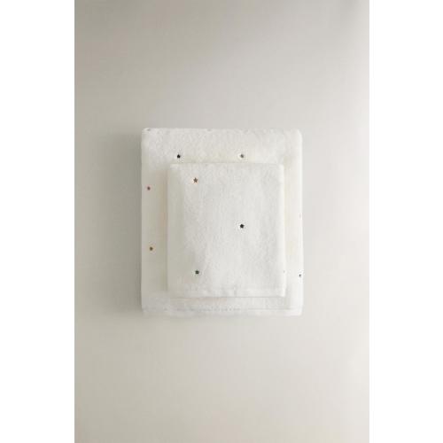 KIDS STAR BATH TOWEL - Oyster-white | ZARA United States