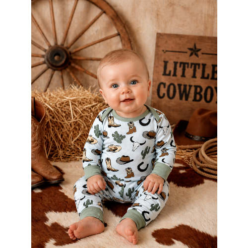 Western Cowboy Country Bamboo Baby Newborn Outfit | Soft & Breathable – SpearmintLOVE