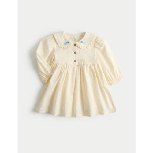 Pure Cotton Embroidered Sailor Collar Dress (0-5 Yrs)