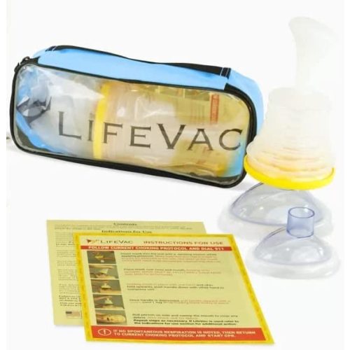 LifeVac Blue Travel Kit - Choking Rescue Device, Portable Suction First Aid Kit for Kids and Adults, Airway Suction Device for Children