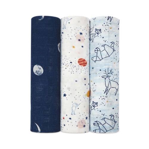 3-Pack Silky Soft Swaddling Cloths, One Size