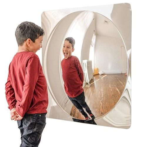 Spark & Wow Sensory Wall Toddler Mirror | Large | 1 Bubble | for Ages 6m+ | Easy-to-Clean Acrylic | Stimulate Cognitive Development