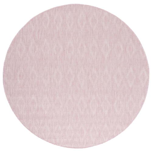 Safavieh Courtyard Teodor Geometric Indoor/Outdoor Area Rug, Pink, 6'7" x 6'7" Round
