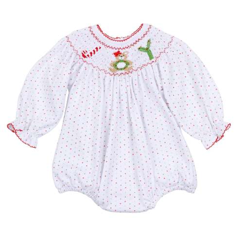 Christmas Joy Classics Bishop Long Sleeve Bubble - Red Girl