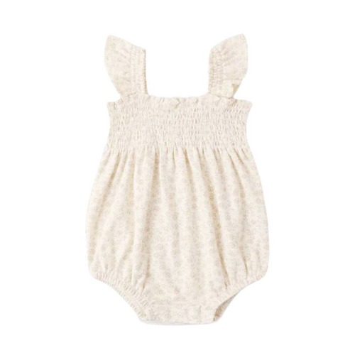 Smocked Ruffle Sleeve Romper
