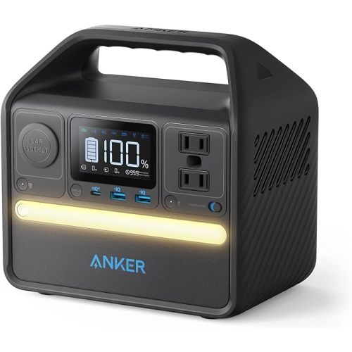 Anker 521 Portable Power Station Upgraded with LiFePO4 Battery, 256Wh 6-Port PowerHouse, 300W (Peak 600W) Solar Generator (Solar Panel Optional), 2 AC Outlets, 60W USB-C PD Output, Outdoor Generator