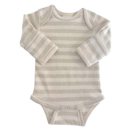 Sage Stripe / Organic Long Sleeve Bodysuit