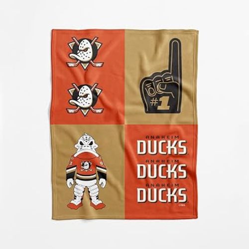 NHL Officially Licensed Baby Swaddle Blanket, 40 x 50 in, Soft Lightweight Polyester, Domino Design