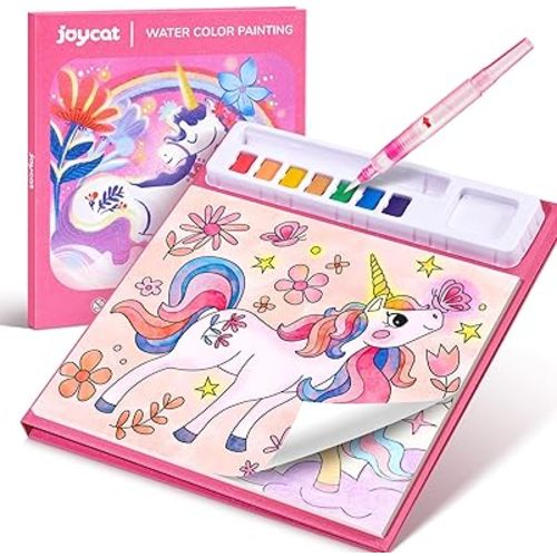 JoyCat Paint with Water Coloring Books for Toddlers, Watercolor Painting Sets for Kids Ages 3-5 4-8, Arts and Crafts Drawing Activities Toy Birthday Gifts for Boys Girls (Magical Pony)