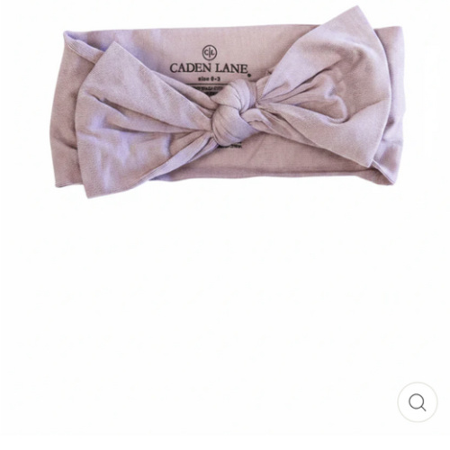 Solid Dusty Purple Knit Large Bow Headwrap | Caden Lane