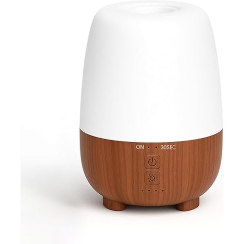 150ML Rechargeable Battery Operated Essential Oil Diffuser, Portable Cordless Aromatherapy Diffuser,7-Hour Runtime with 7 LED Color Changing Lightsfor Home,Office,Outdoor