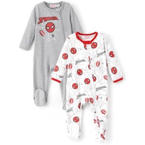 Disney Baby 2-Pack Zipper One-Piece Footie Rompers Outfit Newborn to Infant