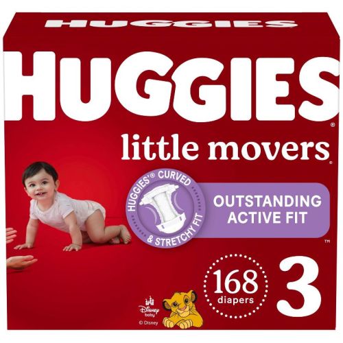 Huggies Little Movers Active Fit Diapers - Size 3 - 168ct