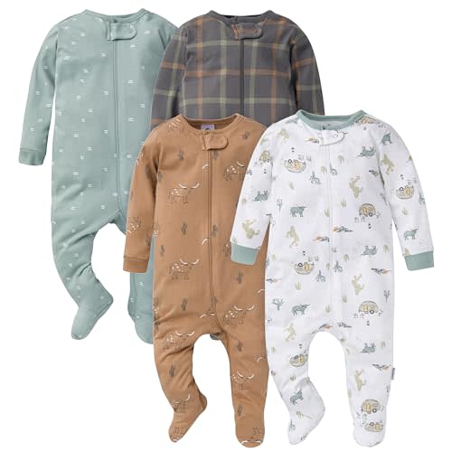Gerber baby-boys 4 Pack Sleep 'N Play Footie