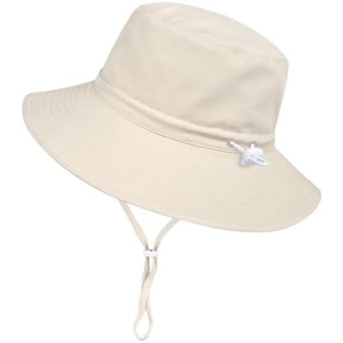 Baby Toddler Sun Hat,Boys Girls Adjustable Bucket Hat for Kids UPF 50+ Sun Protective Child Summer Beach Hats 0-5 Years