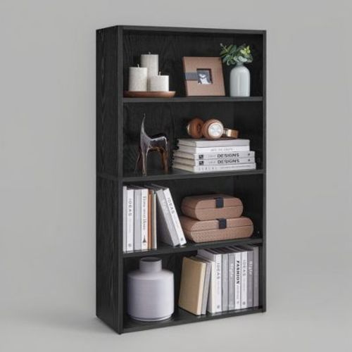 Open Bookshelf, Adjustable Storage Shelves, Floor Standing Unit for Modern Home Organization
