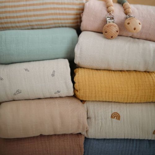 Mushie Extra Soft Muslin Crib Fitted Sheet - Fall Yellow