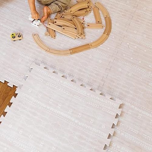 Lillefolk Baby Play Mat for Floor – 8x8ft Dusk | Soft Non Toxic Premium EVA Foam Tiles for Tummy Time, Crawling & Playroom – Waterproof Interlocking Floor Mat for Babies & Toddlers (16 Tiles)