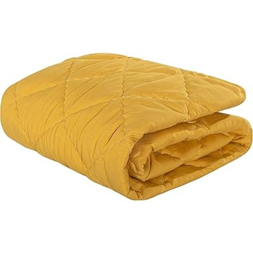 NTBAY Down Alternative Toddler Comforter, Lightweight and Warm Solid Color Baby Crib Quilted Blanket, 39x47 inches, Yellow