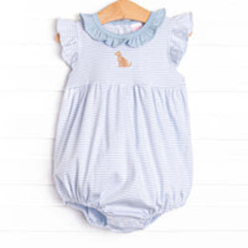 Playtime Pal Pima Embroidered Bubble, Light Blue Stripe – Stitchy Fish