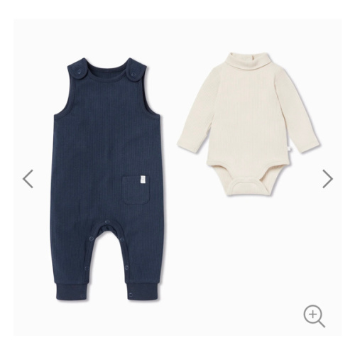 Ribbed Romper & Turtleneck Bodysuit Outfit