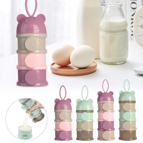 Milk Powder Dispenser, Stackable Formula Container with Lid and Handle, Portable Snack Storage Box Sub Packaging for Travel Camping Picnic Outdoor