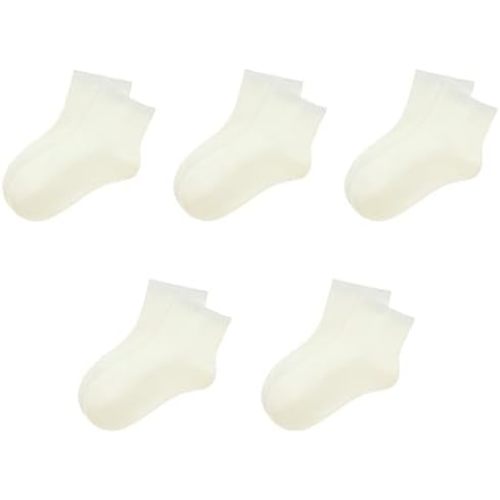 SERISIMPLE Viscose Bamboo Stretch Kids Ankle School Kids Crew Socks Breathable Boy Girl 5 Pairs