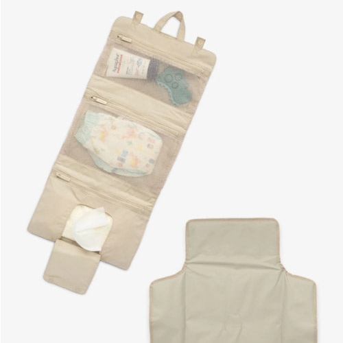 Diaper Changing Pad Organizer - OATMEAL